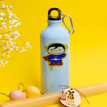 Superboy - Λαμπάδα Με Ποδηλατικό Μπουκάλι 600ml - Γαλάζιο