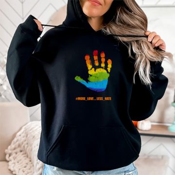 More Love Less Hate - Φούτερ - Μαύρο