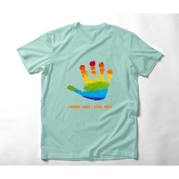 #More_Love-Less_Hate -  Organic Vegan T-Shirt Unisex - Μέντα