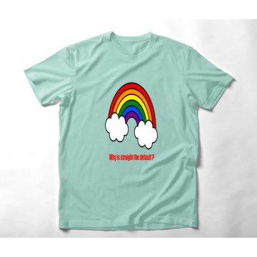 Why is straight the default - Organic Vegan T-Shirt Unisex - Μέντα