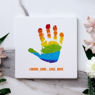 More Love Less Hate - Μαρμάρινο Σουβέρ