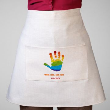 More Love Less Hate - Λινή Ποδιά Μέσης