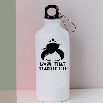 Teacher Life - Ποδηλατικό Μπουκάλι 600 ml - Λευκό