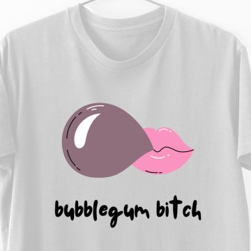 Bubblegum b*tch - Λαμπάδα Με Μπλούζα - Λευκό