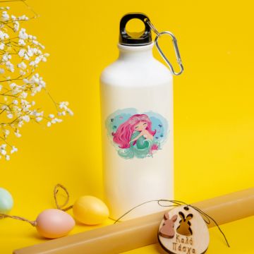 Γοργόνα - Λαμπάδα Με Ποδηλατικό Μπουκάλι 600ml - Λευκό