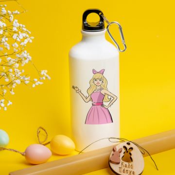 Barbiegirl - Λαμπάδα Με Ποδηλατικό Μπουκάλι 600ml - Λευκό