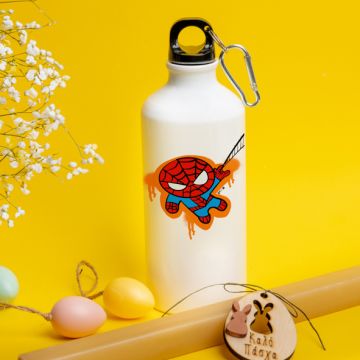 Spiderboy - Λαμπάδα Με Ποδηλατικό Μπουκάλι 600ml - Λευκό