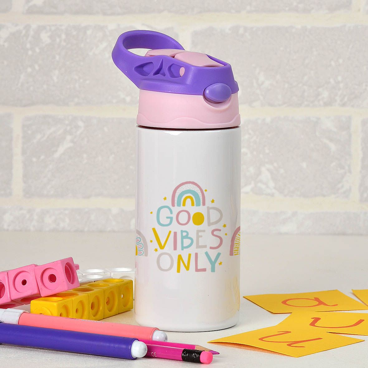 Good Vibes Only - Παγούρι Θερμός - Μωβ/Ροζ