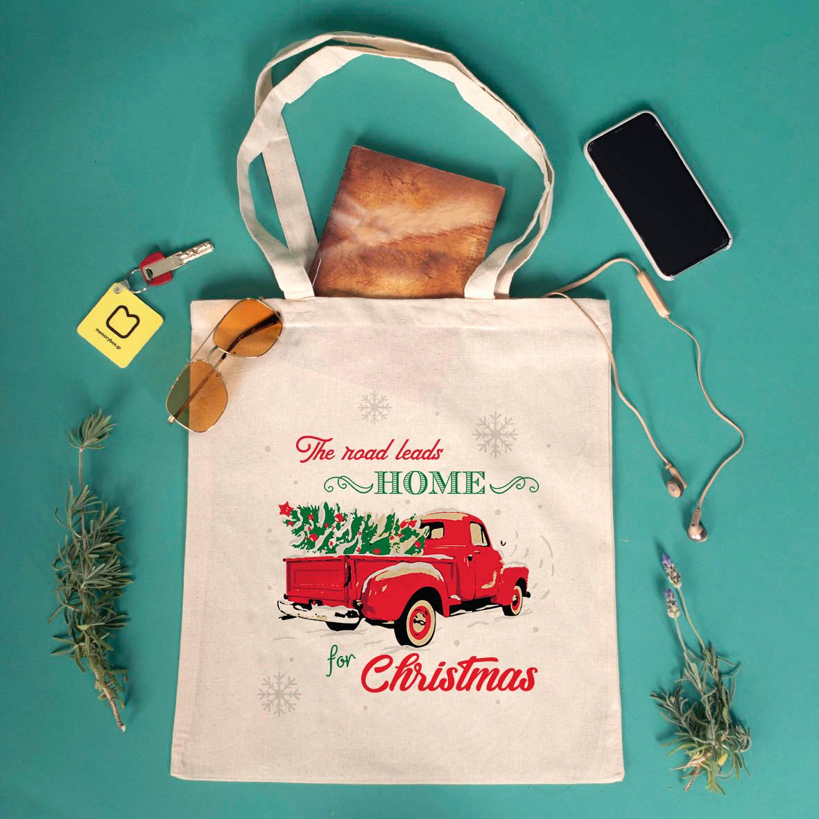 Xmas Road - Πάνινη Τσάντα