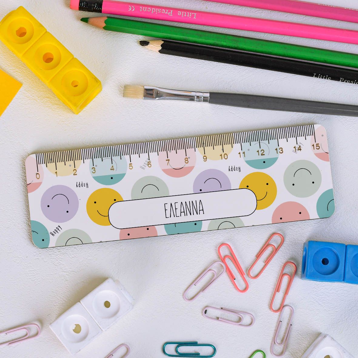 Happy Faces - Χάρακας Ξύλινος