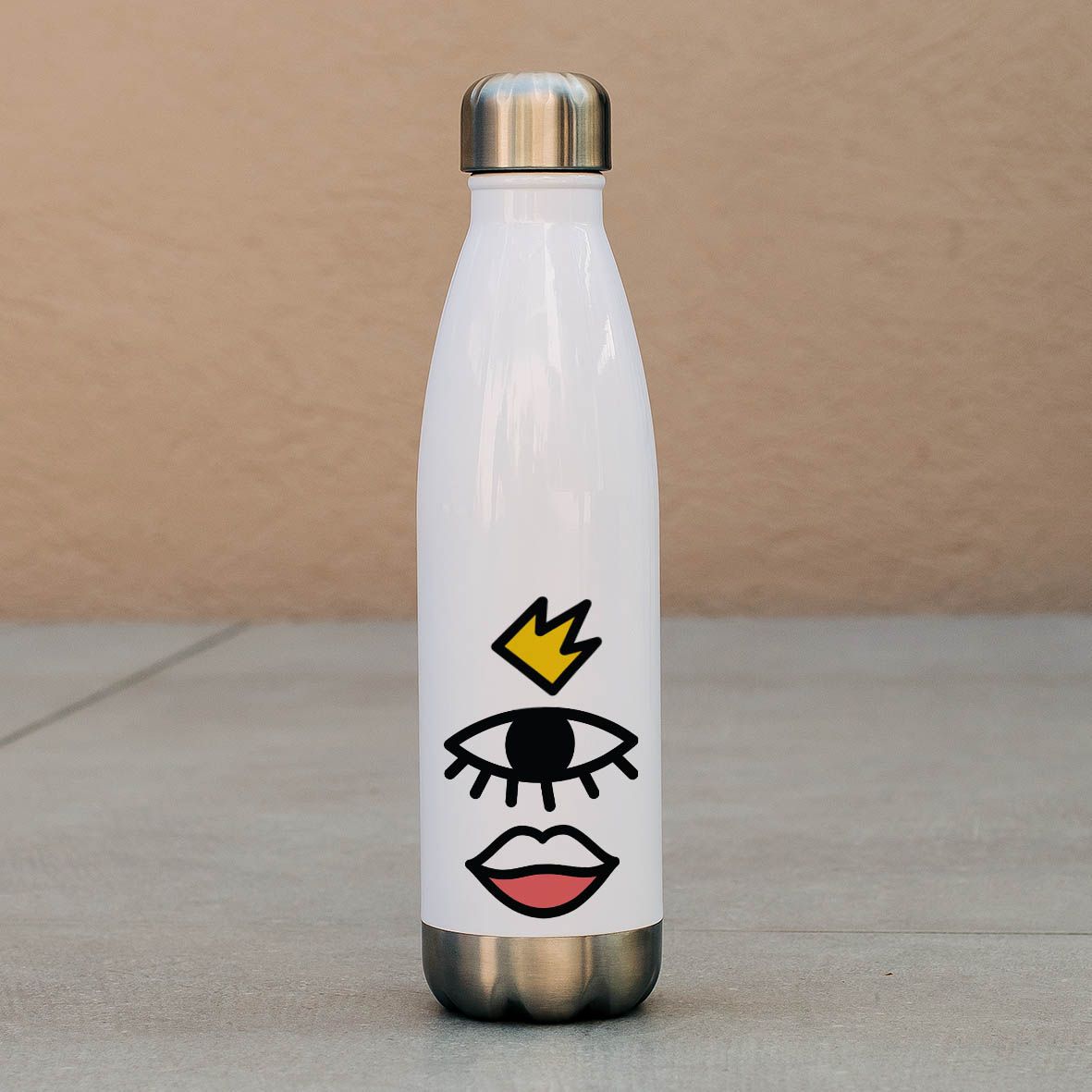 Eyes Pattern - Μπουκάλι Θερμός 500ml - Λευκό