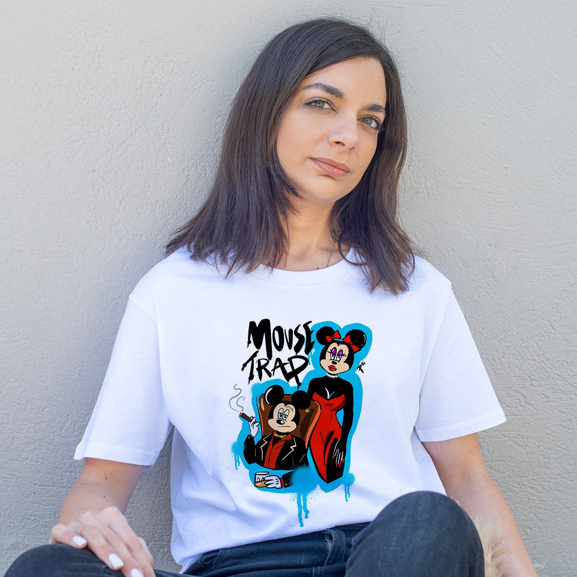 Mouse Trap - Organic Vegan T-Shirt Unisex - Λευκό