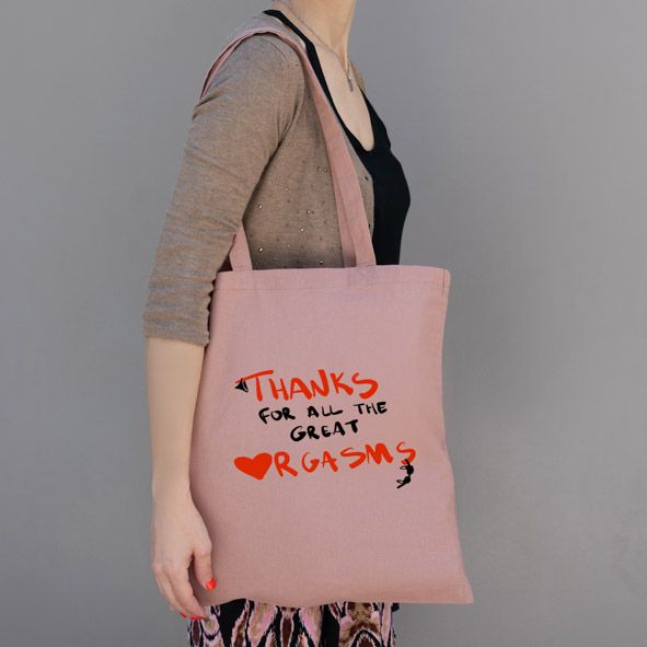 Thanks for all the great Orgasms -  Πάνινη τσάντα - Ροζ