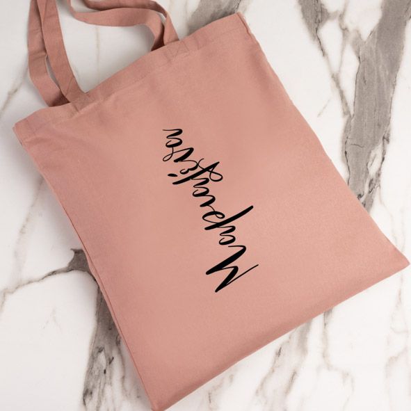 Name IΙ- Πάνινη τσάντα - Ροζ