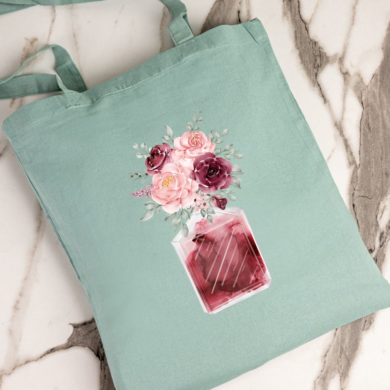 Άρωμα Λουλούδιων - Πάνινη Τσάντα - Μέντα