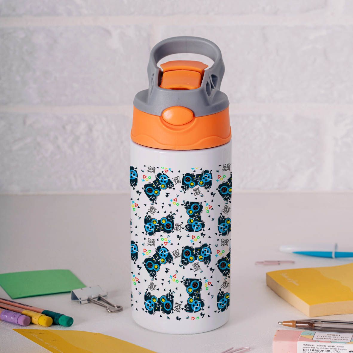 Game Over - Παγούρι Θερμός - Πορτοκαλί/Γκρι