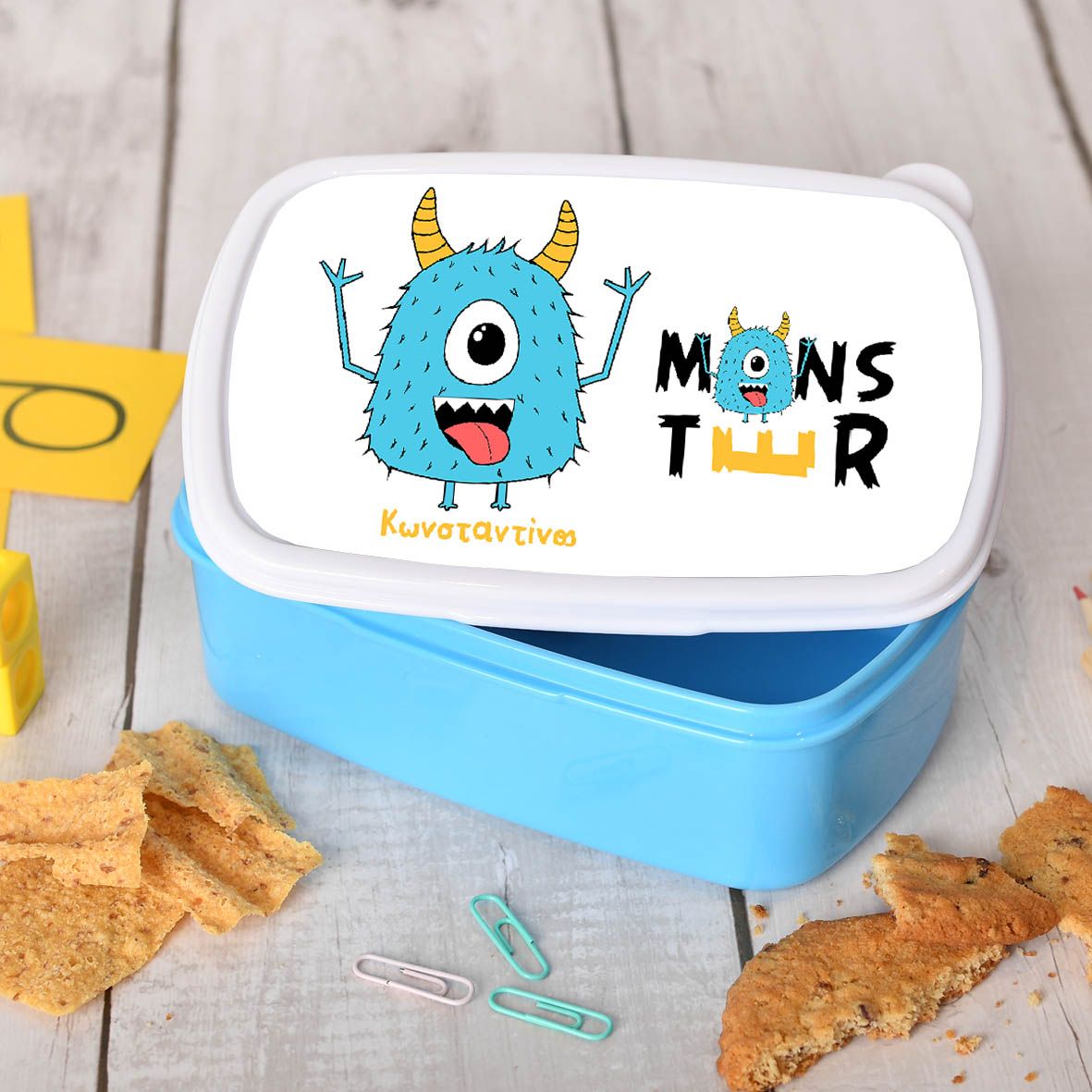 Monster -  Σχολικό Δοχείο Φαγητού - Μπλε