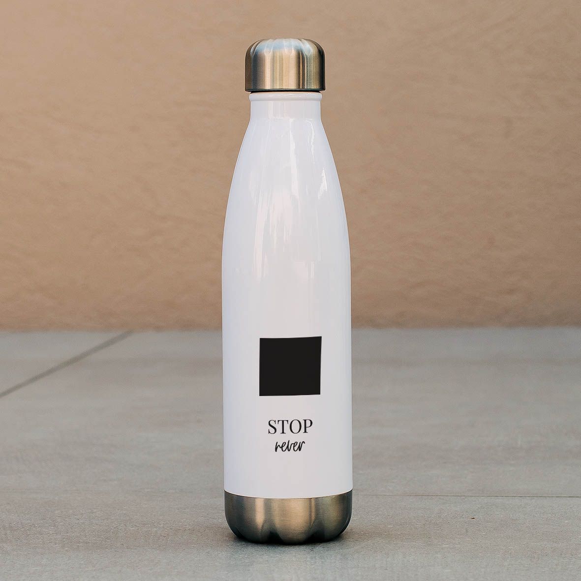 Play, Pause, Stop - Μπουκάλι Θερμός 500ml - Λευκό