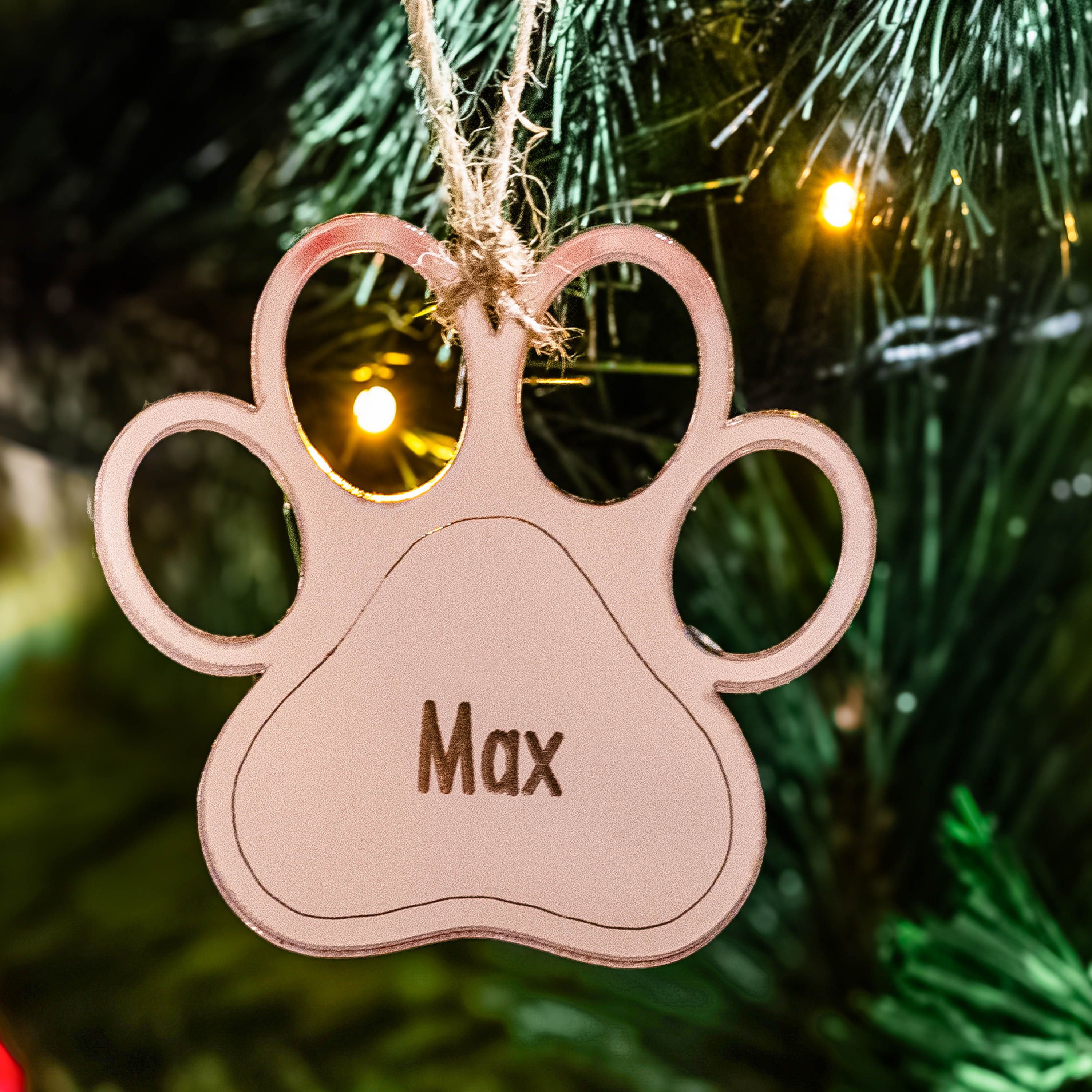 Πατούσα - Στολίδι από plexiglass - Ροζ Χρυσό