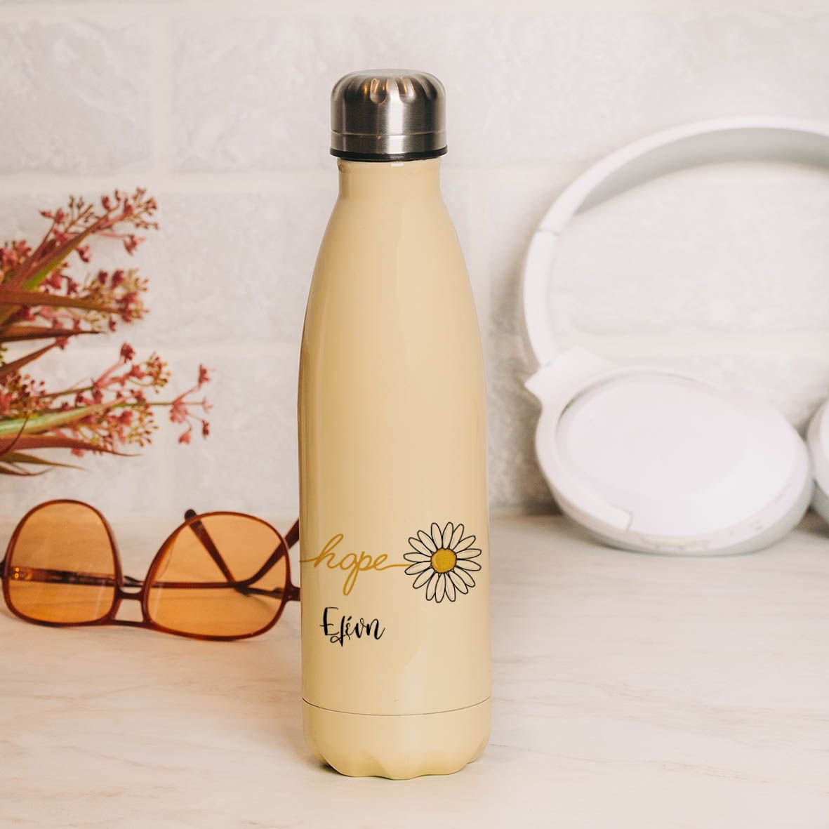 Hope - Μπουκάλι Θερμός 500ml - Κίτρινο