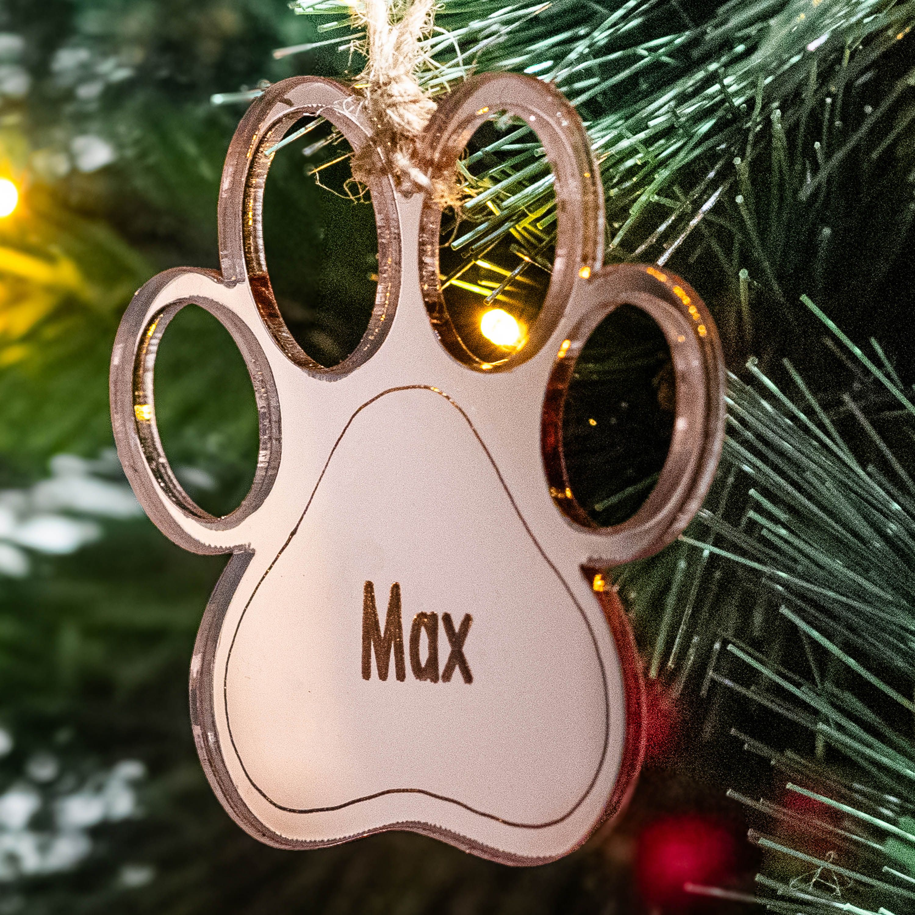 Πατούσα - Στολίδι από plexiglass - Ροζ Χρυσό