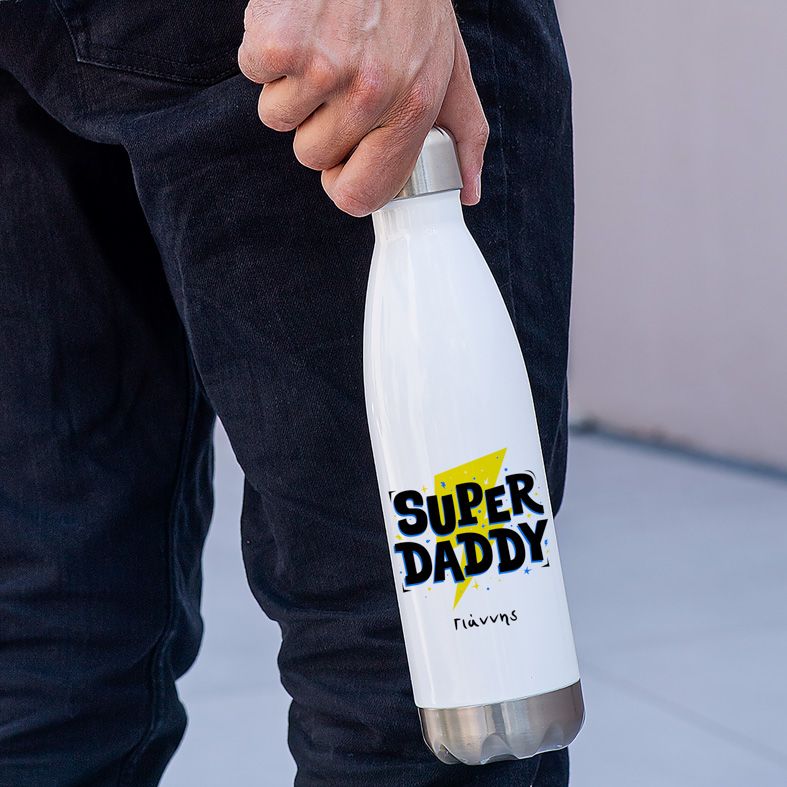 Super Daddy - Μπουκάλι θερμός 500ml - Λευκό