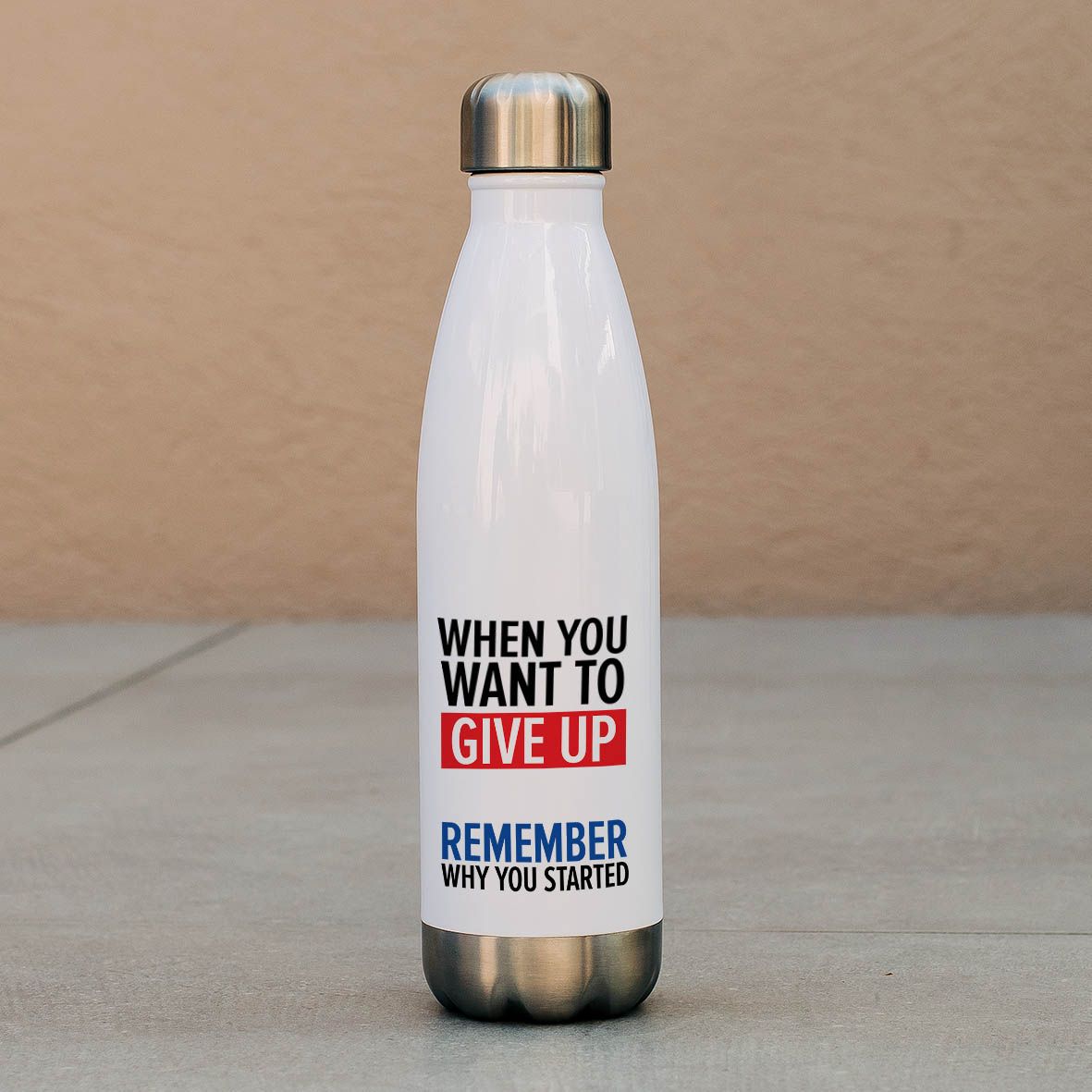 Remember Why You Started - Μπουκάλι Θερμός 500ml - Λευκό