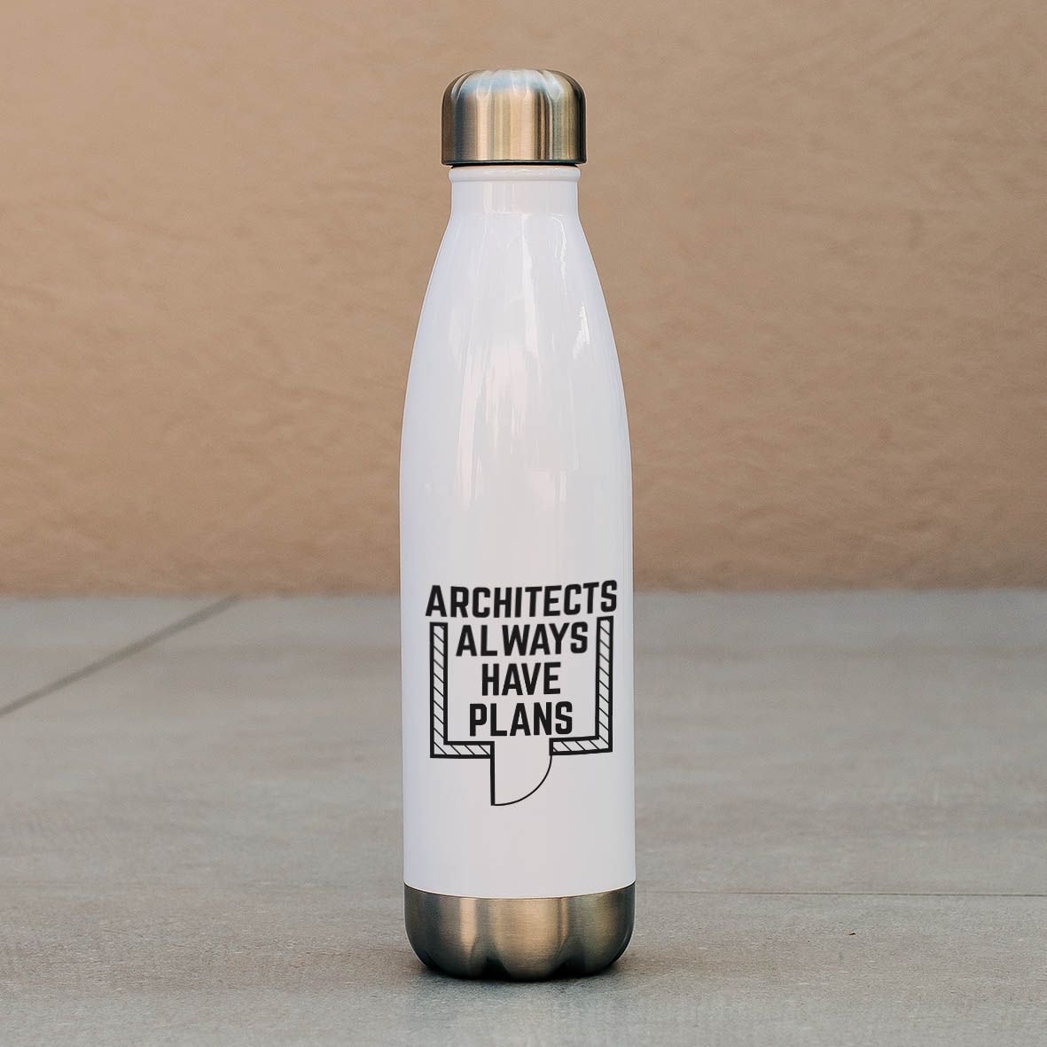 Architects Have Plans - Μπουκάλι Θερμός 500ml - Λευκό