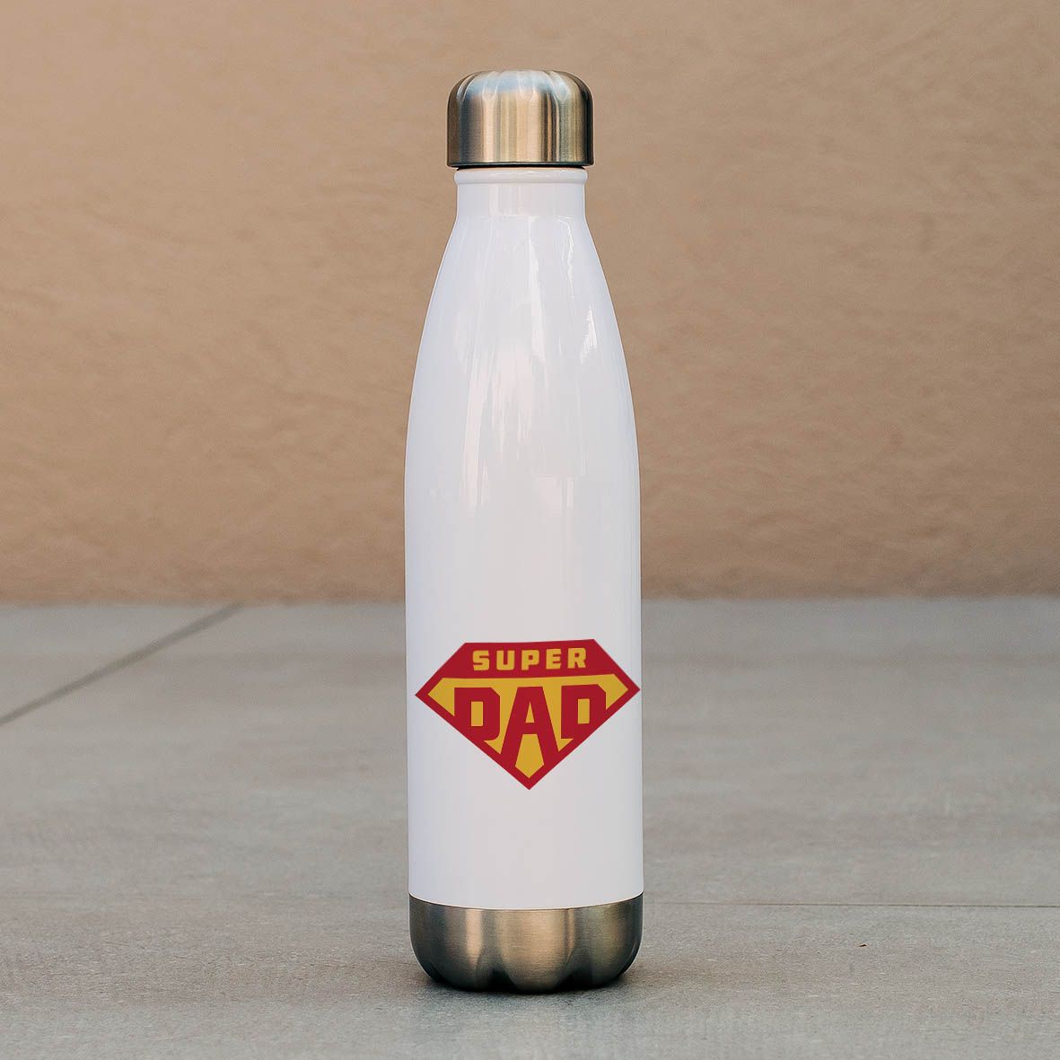 Super Dad-Man - Μπουκάλι θερμός 500ml - Λευκό