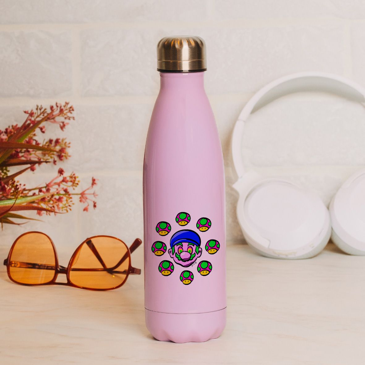 Psychoroom - Μπουκάλι Θερμός 500ml - Ροζ