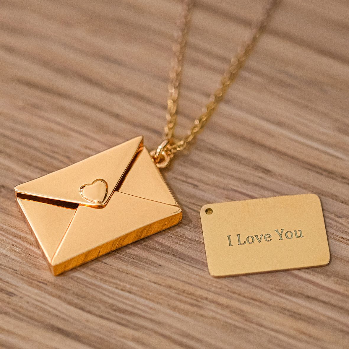 Love Letter - Μενταγιόν Αγάπης - Χρυσό