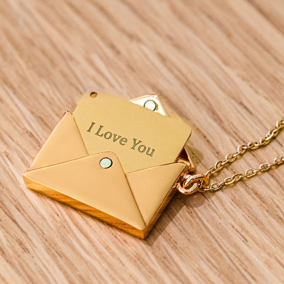 Love Letter - Μενταγιόν Αγάπης - Χρυσό