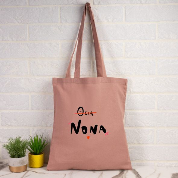 Θεία Νονά - Πάνινη τσάντα - Ροζ