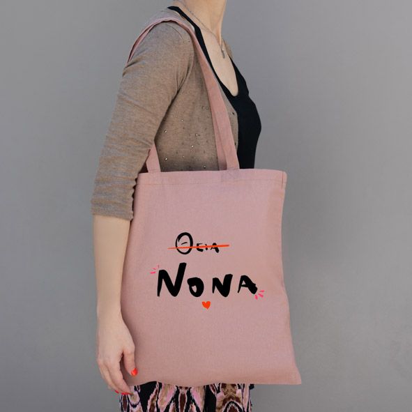 Θεία Νονά - Πάνινη τσάντα - Ροζ