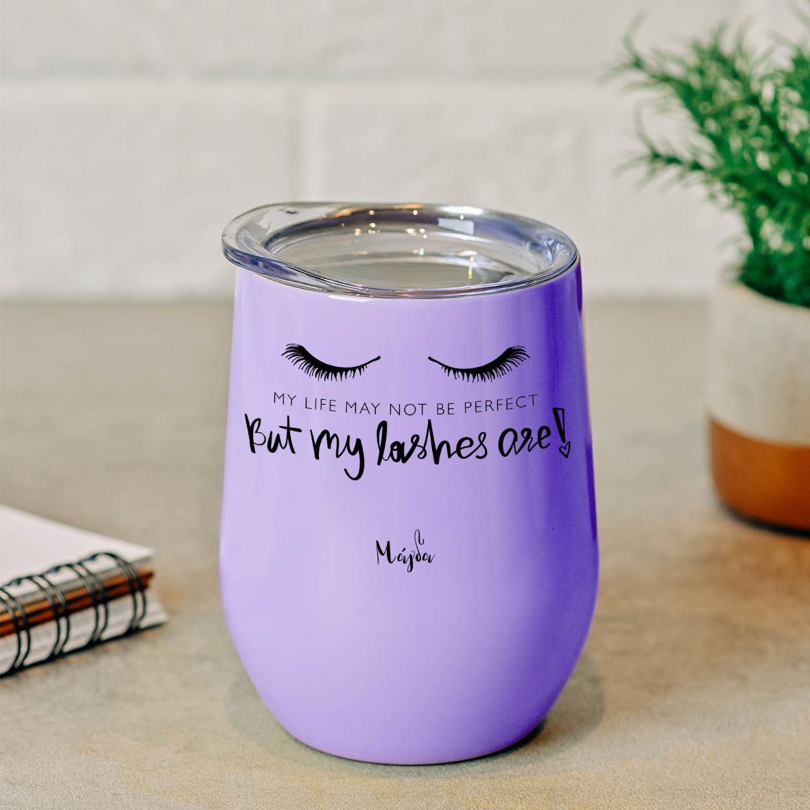 Perfect Lashes - Κούπα Θερμός 355ml - Μωβ