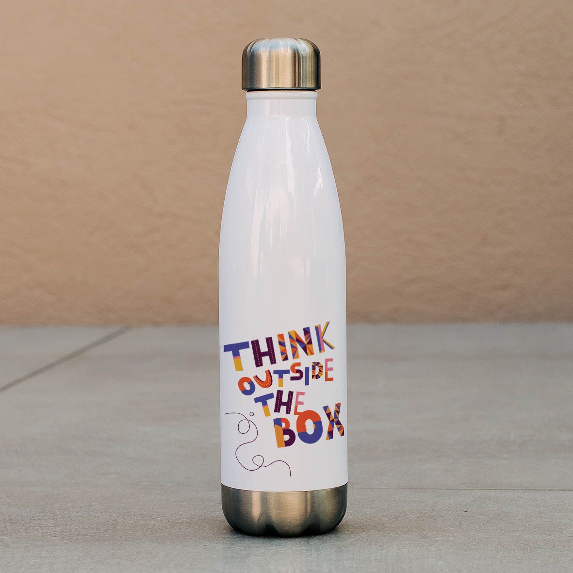 Think Outside The Box - Μπουκάλι Θερμός 500ml - Λευκό
