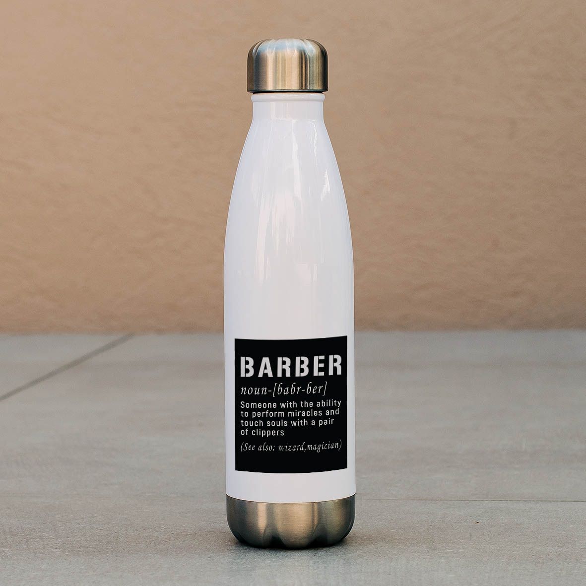 Barber - Μπουκάλι Θερμός 500ml - Λευκό