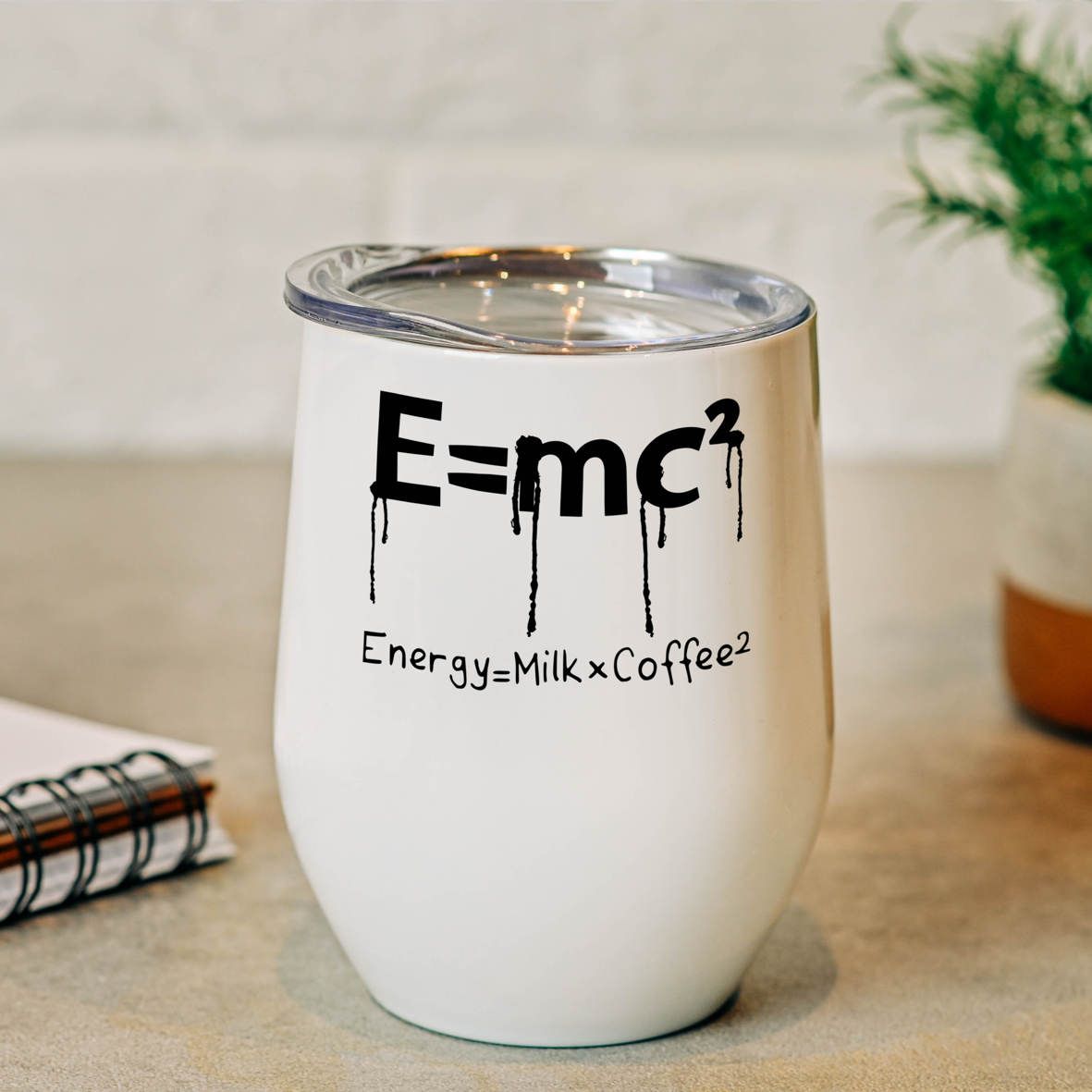 E=mc2 - Κούπα Θερμός 355ml - Λευκό