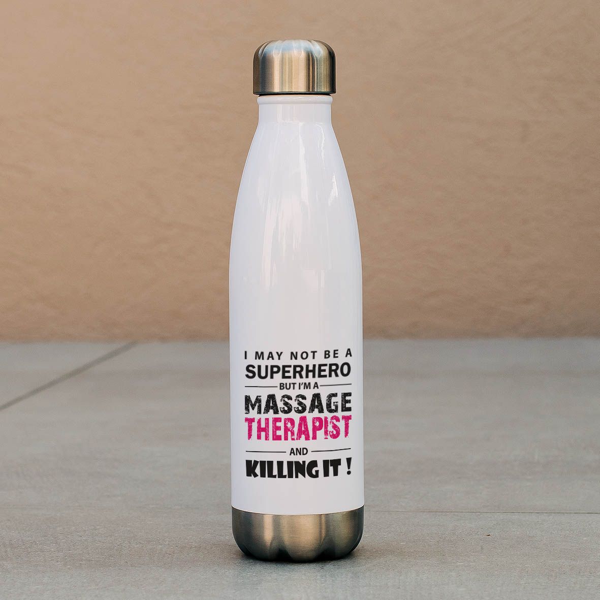 Massage Therapist - Μπουκάλι Θερμός 500ml - Λευκό