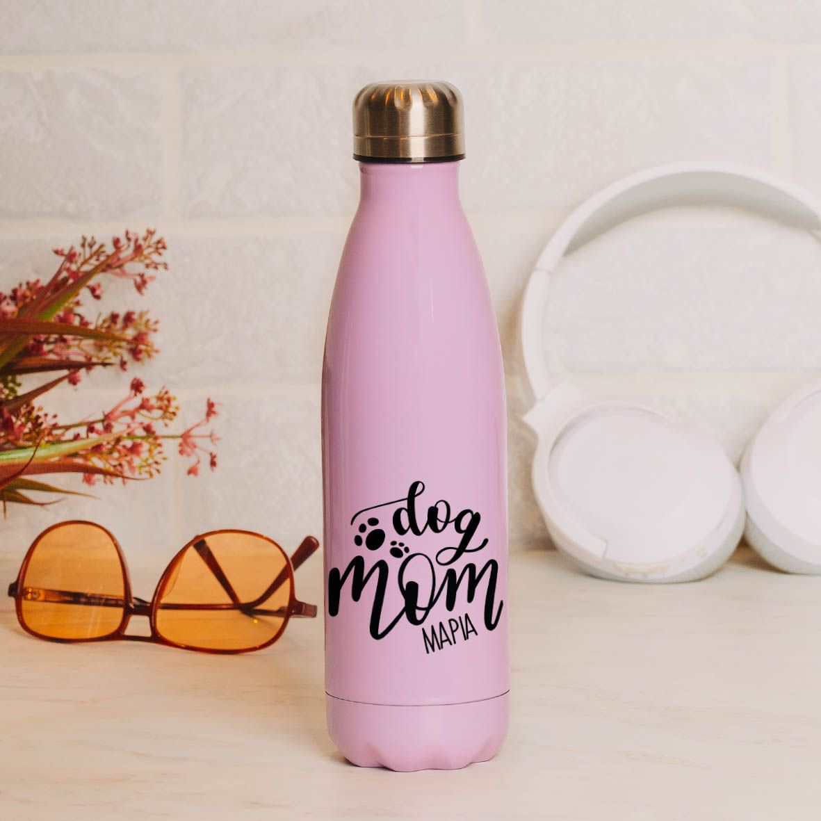 Dog Mom - Μπουκάλι Θερμός 500ml - Μωβ