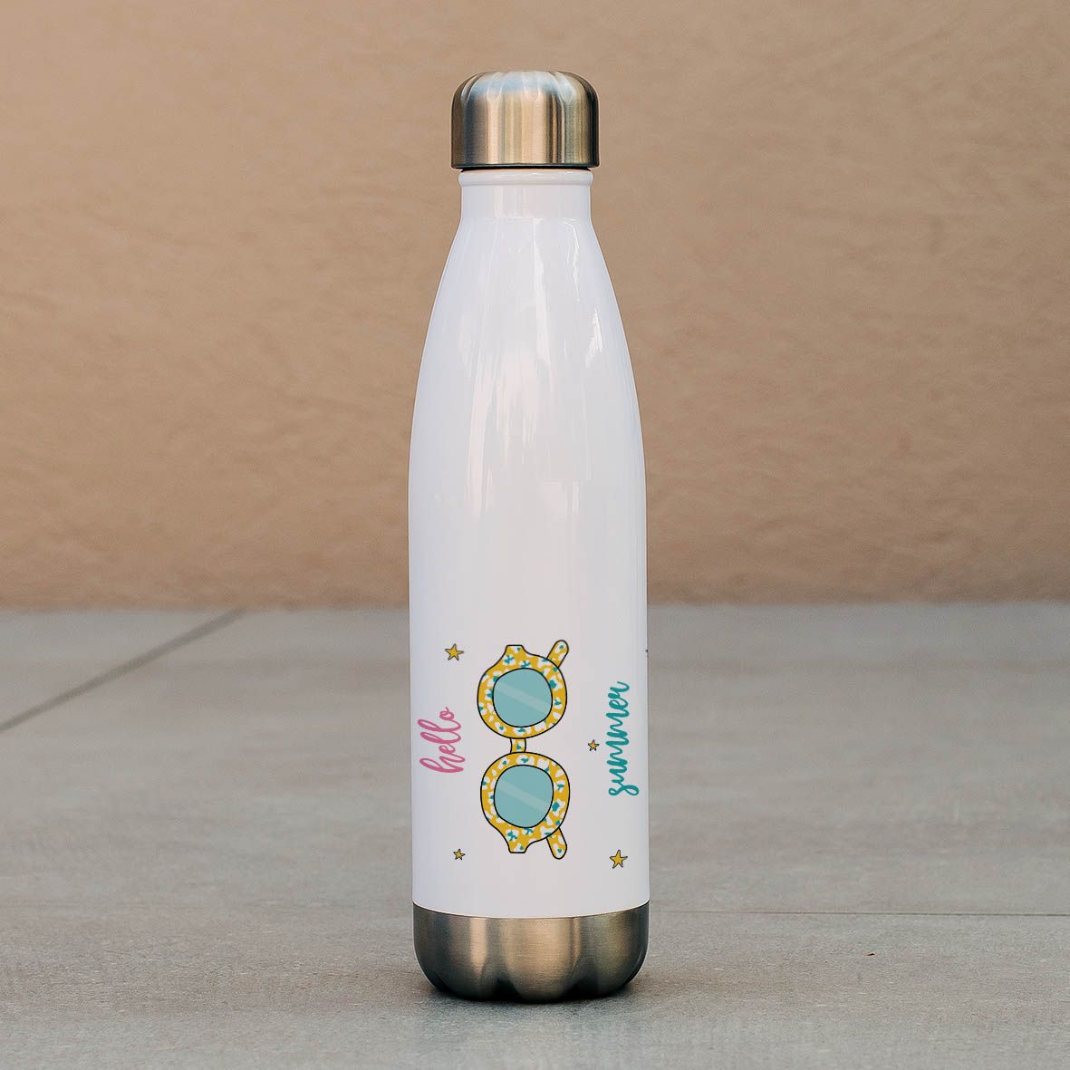 Hello Summer - Μπουκάλι Θερμός 500ml - Λευκό