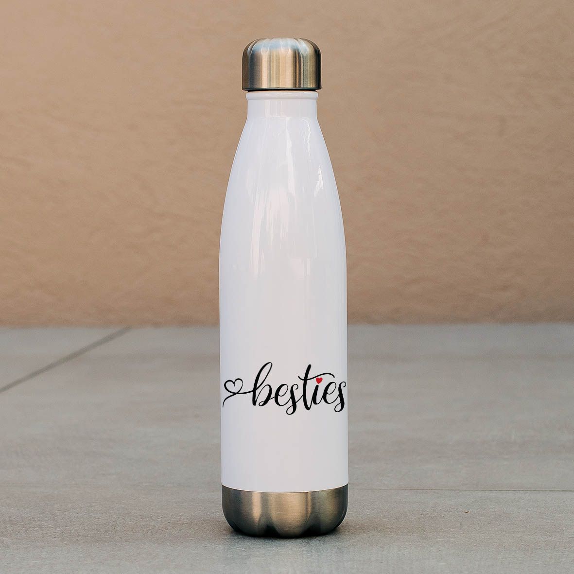 Besties - Μπουκάλι Θερμός 500ml - Λευκό