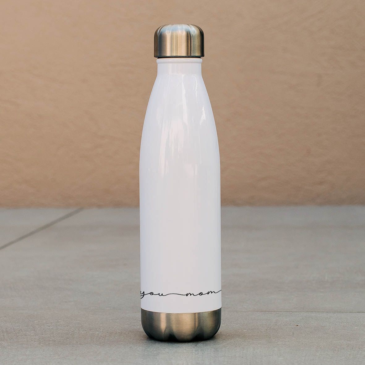 Love You Mom - Μπουκάλι Θερμός 500ml - Λευκό