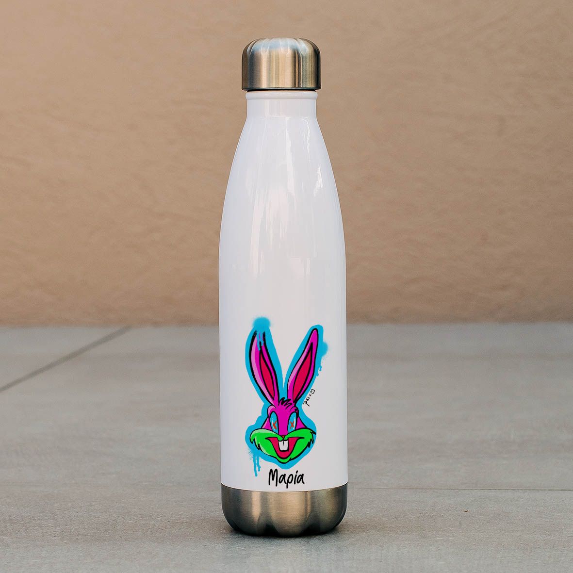 Psycho Bunny - Μπουκάλι Θερμός 500ml - Λευκό