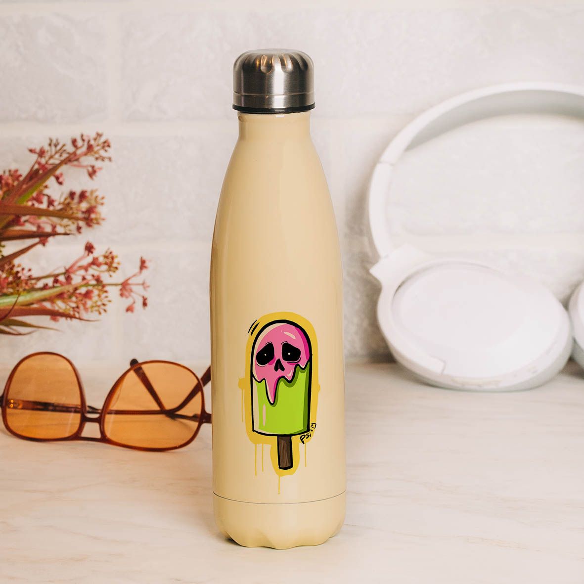 Ice Scream - Μπουκάλι Θερμός 500ml - Κίτρινο