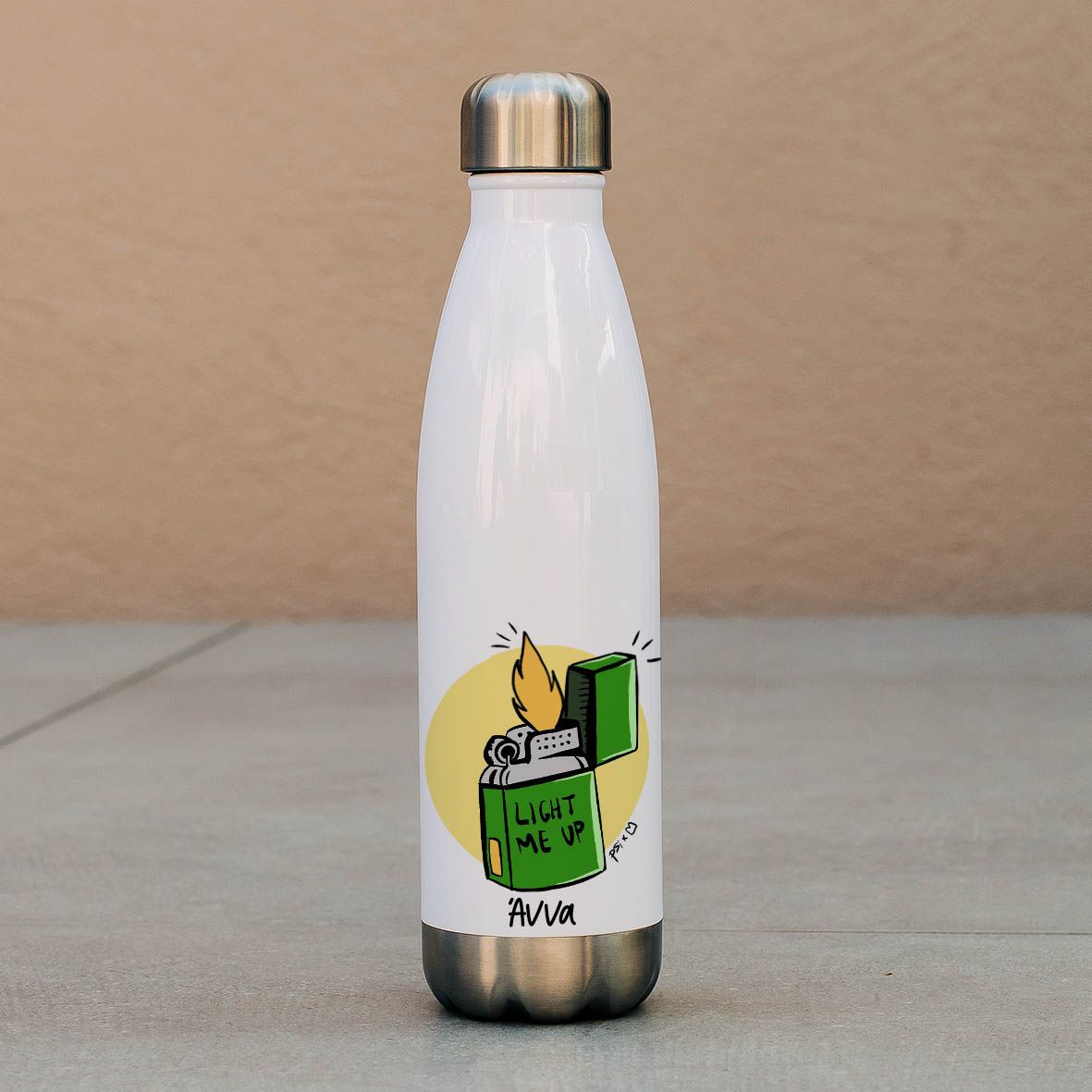 Light Me Up - Μπουκάλι Θερμός 500ml - Λευκό