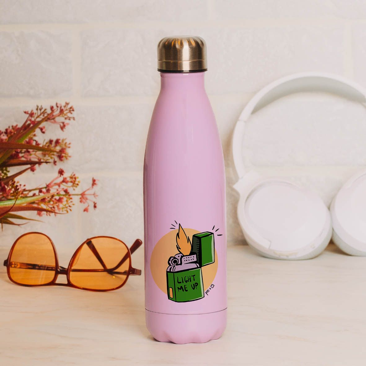 Light Me Up - Μπουκάλι Θερμός 500ml - Μωβ