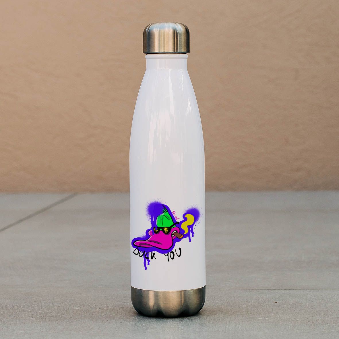 Duck You - Μπουκάλι Θερμός 500ml - Λευκό