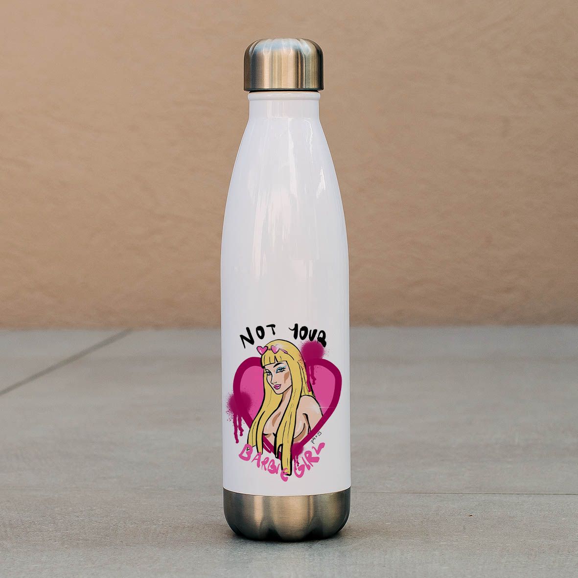 UnBarbie- Μπουκάλι Θερμός 500ml - Λευκό