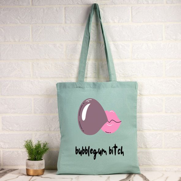 Bubble gum B*tch - Πάνινη τσάντα - Μέντα